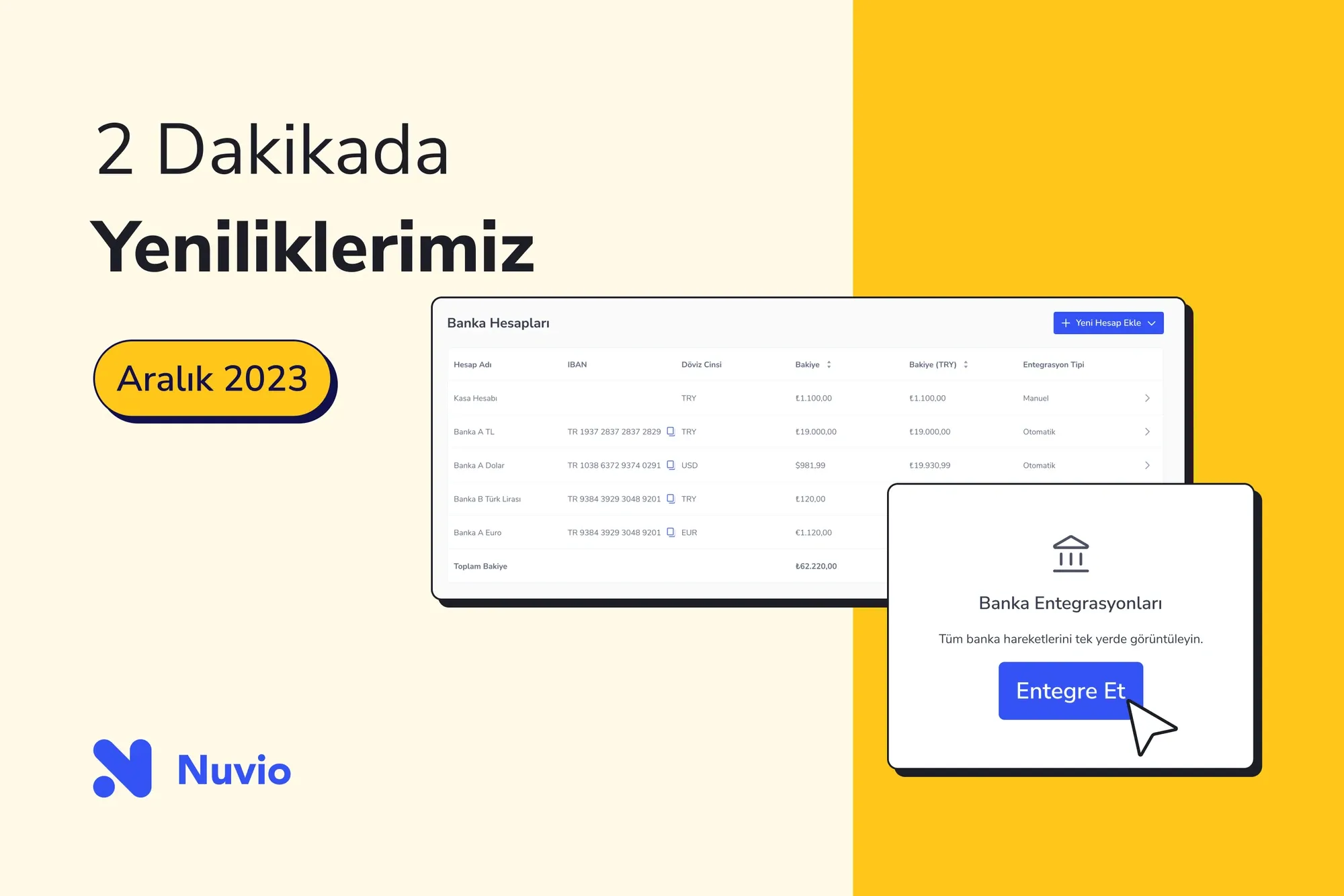 Nuvio Ürün Güncellemeleri - Aralık 2023
