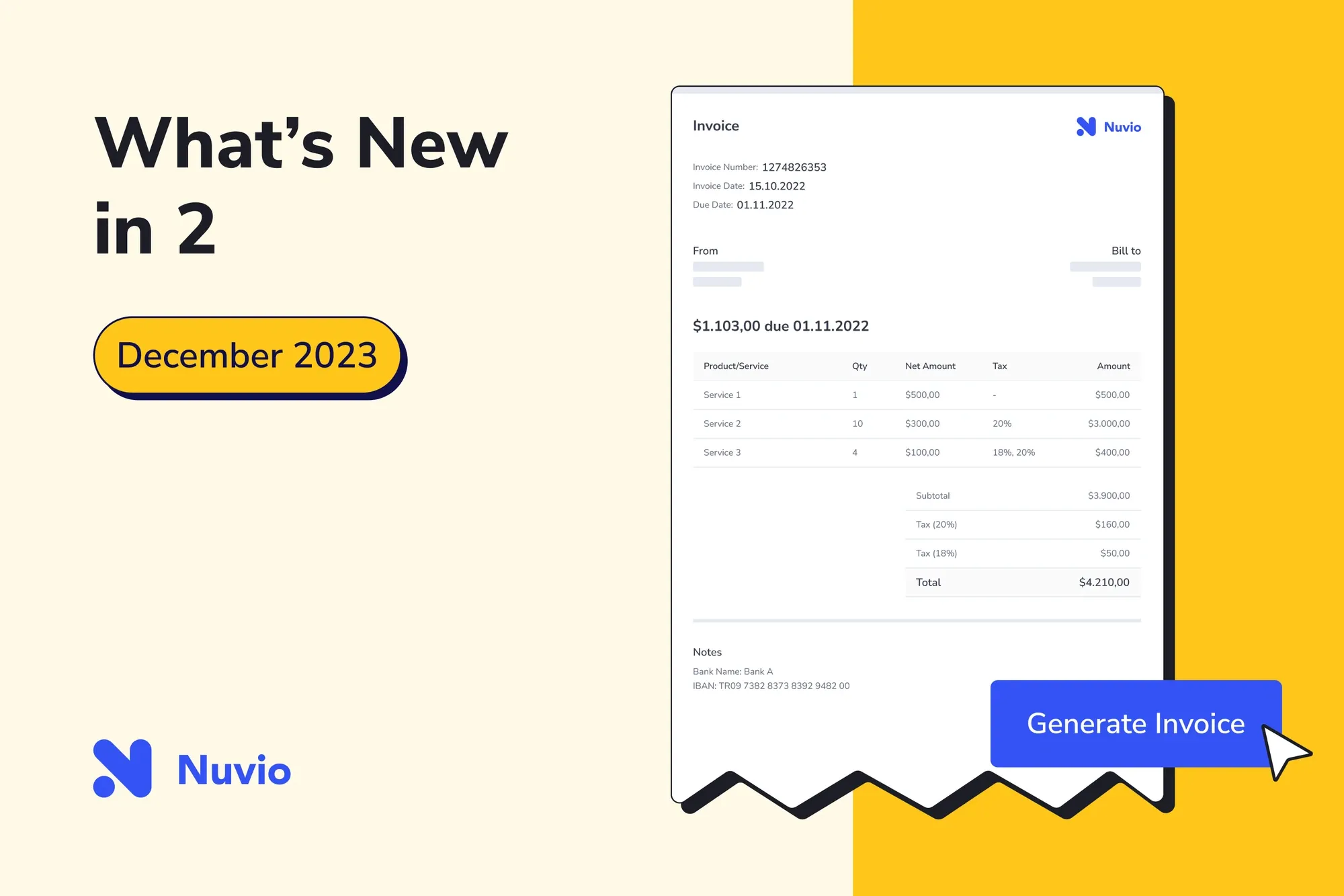 Nuvio Product Updates - December 2023