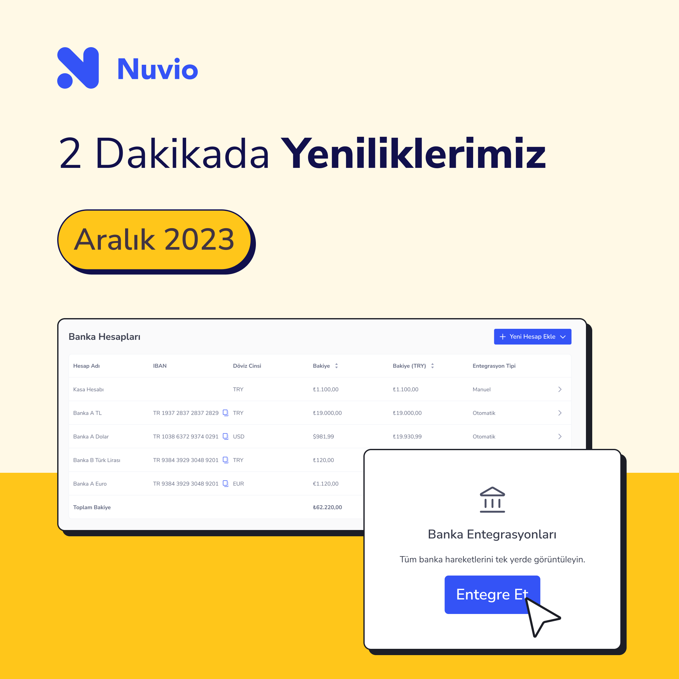 Nuvio Ürün Güncellemeleri - Aralık 2023